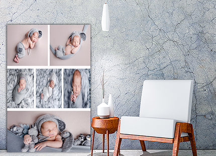 x6 Collage Portrait Canvas Print {Q} (AOA0087)