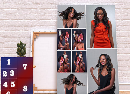 x8 Collage Portrait Canvas Print {N} (AOA0093)