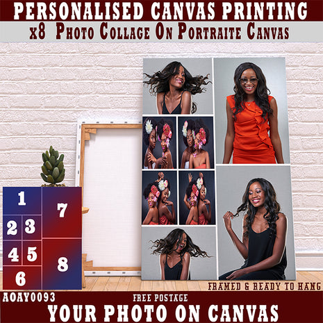 x8 Collage Portrait Canvas Print (AOA0093)