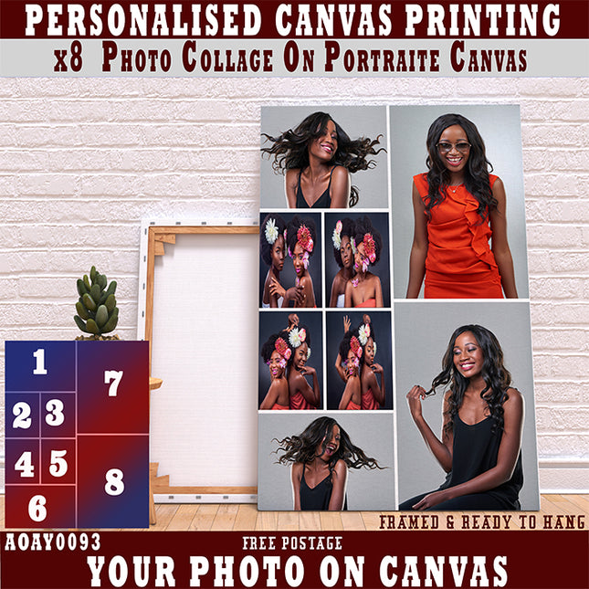 x8 Collage Portrait Canvas Print (AOA0093)