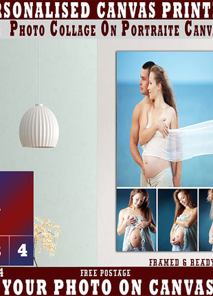 x4 Collage Portrait Canvas Print (AOA0094)