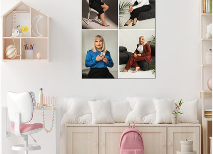 x4 Collage Portrait Canvas Print {R} (AOA0078)