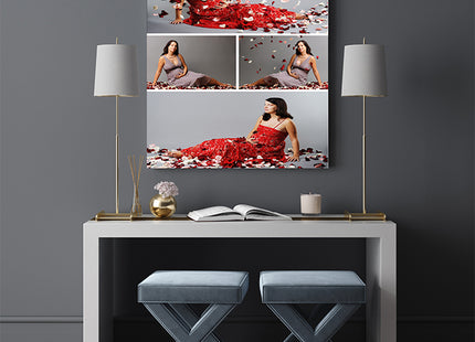 x4 Collage Portrait Canvas Print {N} (AOA0076)