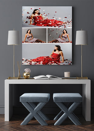 x4 Collage Portrait Canvas Print {N} (AOA0076)