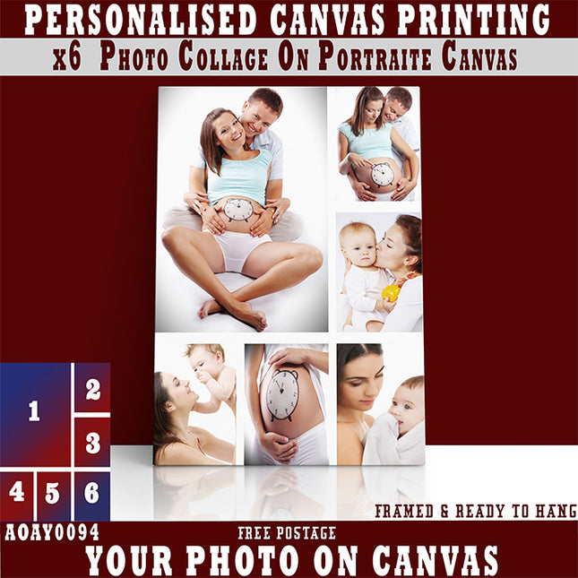 x6 Collage Portrait Canvas Print (AOA0090)