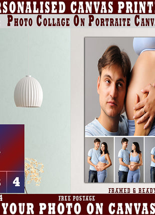 x4 Collage Portrait Canvas Print (AOA0094)