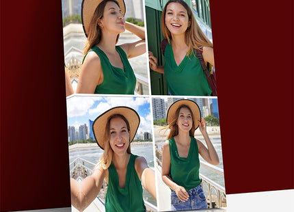 x4 Collage Portrait Canvas Print {Q} (AOA0078)