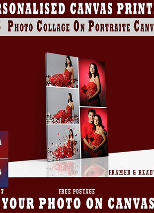x5 Collage Portrait Canvas Print (AOA0077)