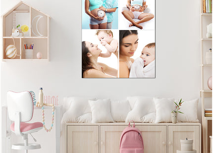 x4 Collage Portrait Canvas Print {N} (AOA0078)