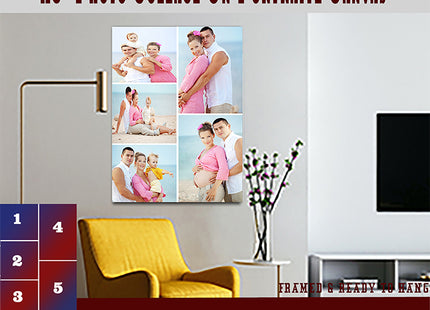 x5 Collage Portrait Canvas Print (AOA0077)