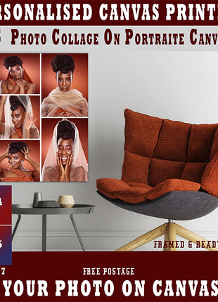 x5 Collage Portrait Canvas Print (AOA0077)