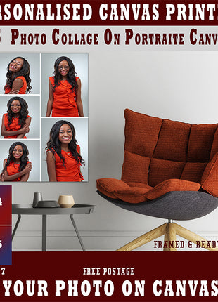x5 Collage Portrait Canvas Print (AOA0077)