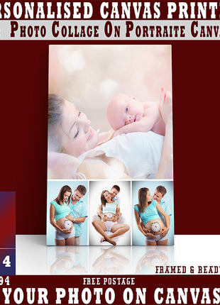 x4 Collage Portrait Canvas Print (AOA0094)