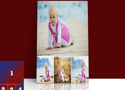 x4 Collage Portrait Canvas Print (AOA0094)