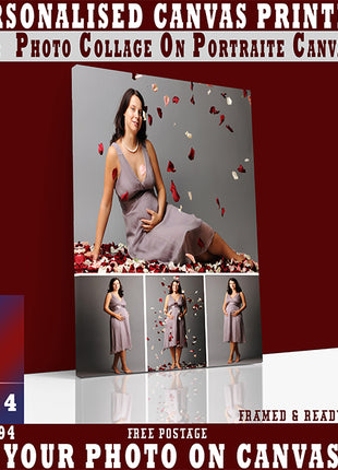 x4 Collage Portrait Canvas Print (AOA0094)