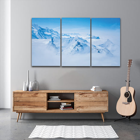 Stunning panoramic view snow mountain swiss skyline AOA13161 {3x}