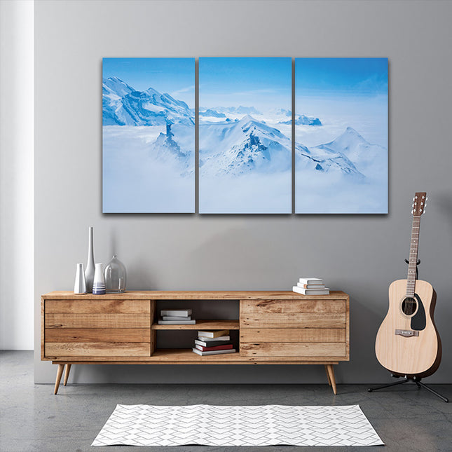 Stunning panoramic view snow mountain swiss skyline AOA13161 {3x}