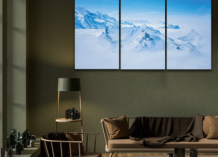 Stunning panoramic view snow mountain swiss skyline AOA13161 {3x}