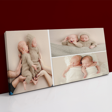 x3 Collage Panoramic Canvas Print {E} (AOAY0040)