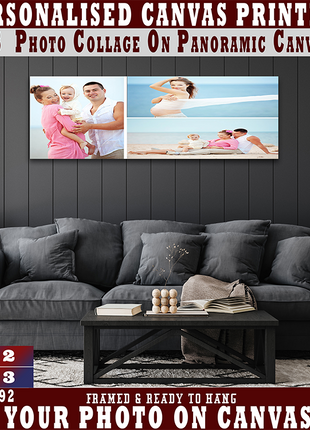 x3 Collage Panoramic Canvas Print (AOAY0040)
