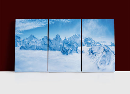 Stunning view snow mountain swiss skyline Schilthorn Switzerland AOA13160 {3x}