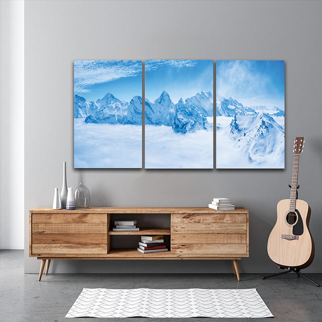 Stunning view snow mountain swiss skyline Schilthorn Switzerland AOA13160 {3x}