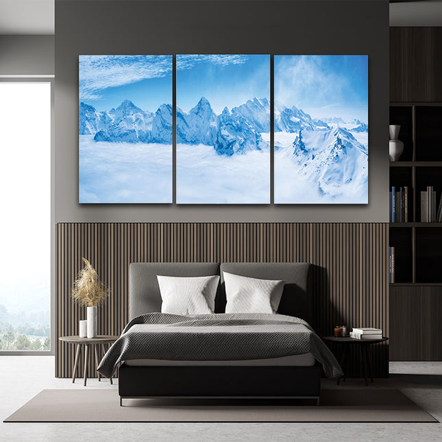Stunning view snow mountain swiss skyline Schilthorn Switzerland AOA13160 {3x}