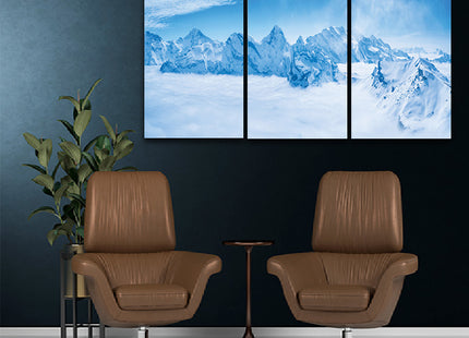 Stunning view snow mountain swiss skyline Schilthorn Switzerland AOA13160 {3x}