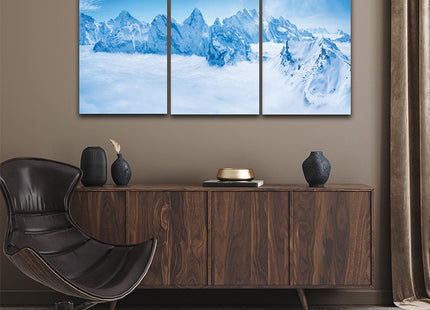 Stunning view snow mountain swiss skyline Schilthorn Switzerland AOA13160 {3x}