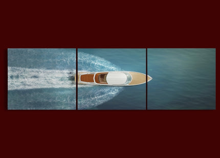 Beautiful aerial view Speed boat at sea AOA13021 {x3}