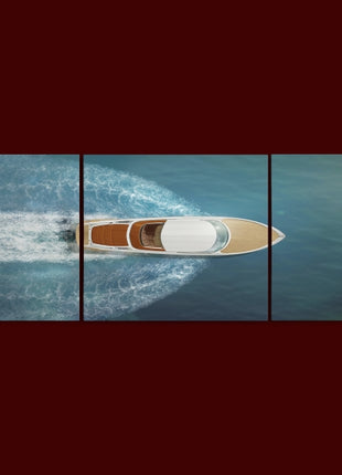 Beautiful aerial view Speed boat at sea AOA13021 {x3}