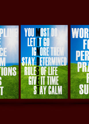DISCIPLINE FAILURE PRACTICE, WORK HARD FOCUS PERSIST AOA13174 {3x}