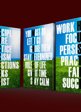DISCIPLINE FAILURE PRACTICE, WORK HARD FOCUS PERSIST AOA13174 {3x}