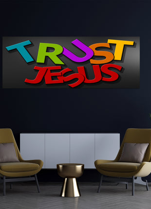Trust Jesus  multicolored alphabet AOAY4590