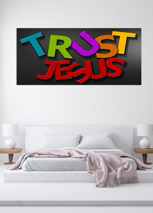 Trust Jesus  multicolored alphabet AOAY4590