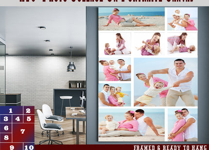 x10 Collage Portrait Canvas Print {2Q} (AOA0083)