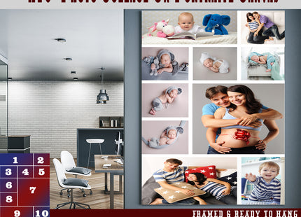 x10 Collage Portrait Canvas Print {2Q} (AOA0083)