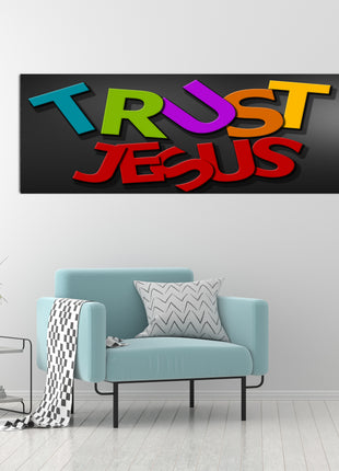 Trust Jesus  multicolored alphabet AOAY4590