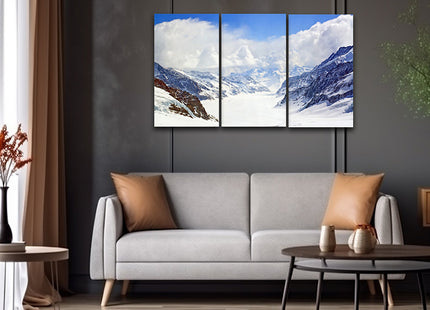 Great Aletsch Glacier Switzerland Snow Covered MOUNTAIN AOA14309 {x3}