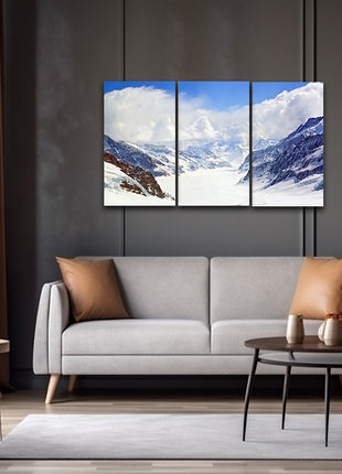 Great Aletsch Glacier Switzerland Snow Covered MOUNTAIN AOA14309 {x3}