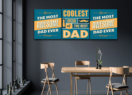 fathers day Coolest Awesome Dad AOA14291 {3x}