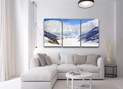 Great Aletsch Glacier Switzerland Snow Covered MOUNTAIN AOA14309 {x3}