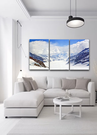Great Aletsch Glacier Switzerland Snow Covered MOUNTAIN AOA14309 {x3}