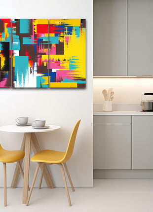 Abstract Painting With Multiple Colour Contemporary ART AOA14314 {x3}