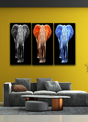 big elephant on black backdrop arted AOA14294{x3}