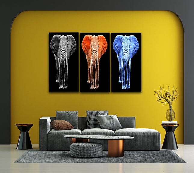 big elephant on black backdrop arted AOA14294{x3}