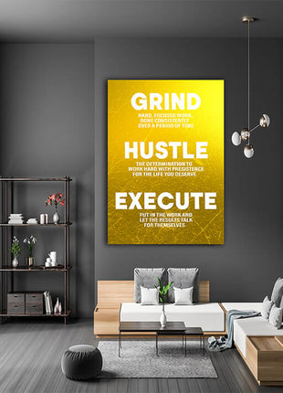 GRIND HUSTLE EXECUTE PERSISTENCE FOR THE LIFE YOU DESERVE AOA14327