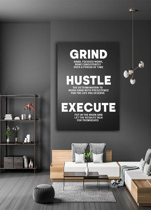 GRIND HUSTLE EXECUTE PUT IN THE WORK OVER A PERIOD OF TIME AOA14326