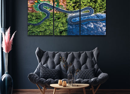 Personalised Your Photo On Split Canvas, Printed & Framed "X5 PENTAPTYCH CANVAS"