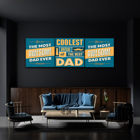 fathers day Coolest Awesome Dad AOA14291 {3x}